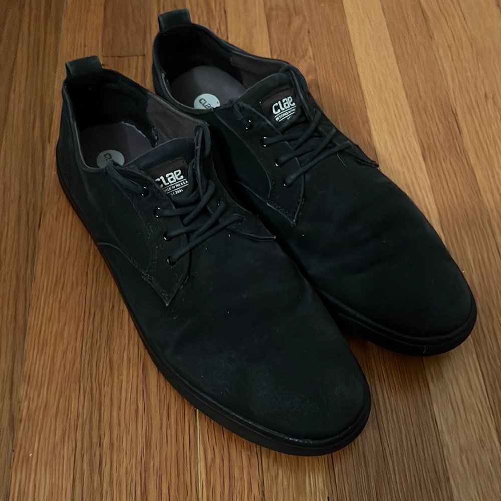 ✅ CLAE Ellington Textile Black Dress Lace Up Sneakers Shoes Shoe Size US 13 Mens
